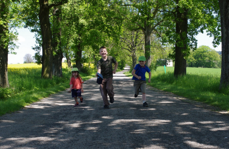 Děti v Hradeck&eacute; aleji.