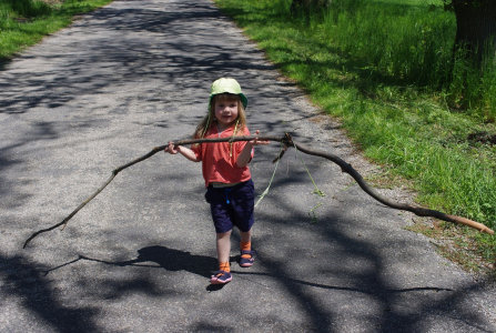 Esterka nese klacek.