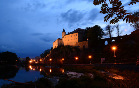 Ledečsk&yacute; hrad večer.