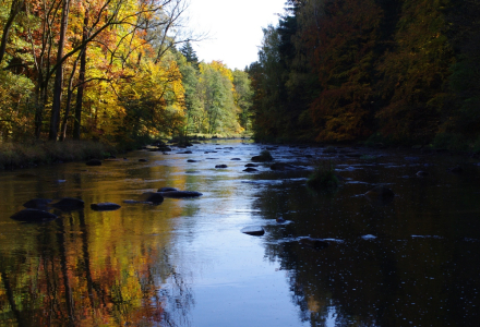 Když se slunce klon&iacute; k z&aacute;padu, m&aacute; S&aacute;zava dvě tv&aacute;ře, &scaron;větlou a tmavou.