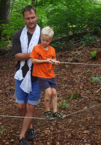 Erik na lanov&eacute; stezce.