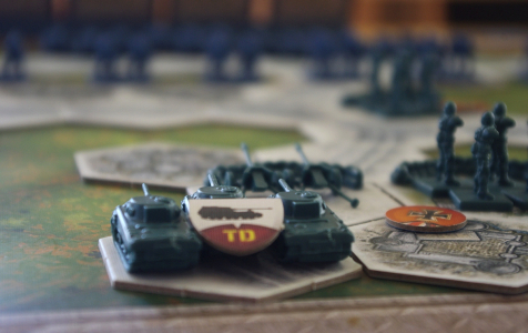 Memoir 44 - st&iacute;hače tanků M10 jsou připraveny