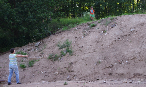 Tom&aacute;&scaron;ek těsně před se&scaron;upem dolů.