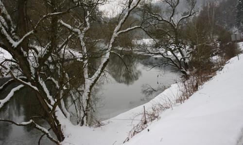 Z&aacute;točina S&aacute;zavy v zimě.