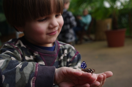 Matěj s mot&yacute;lkem.